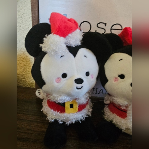 Mickey & Minnie Mouse Hallmark Magnetic Plush Santa Disney 5 In Toy Collectible - Picture 8 of 11